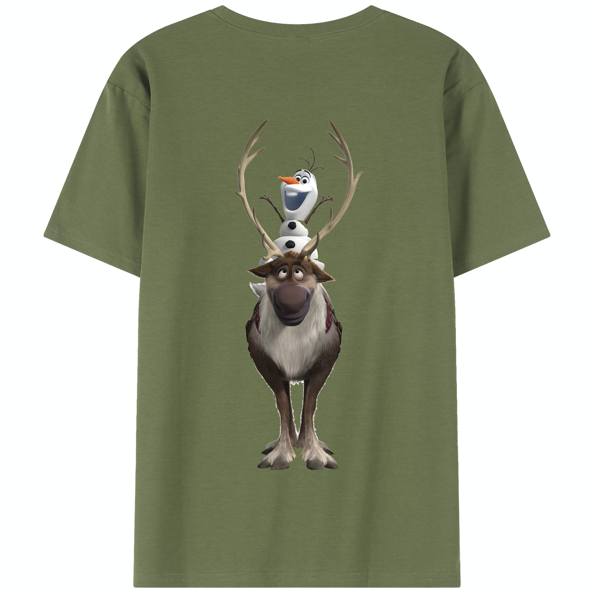 （画像用） アナと雪の女王 アンナ エルサ Frozen Anna Elsa 綿100％半袖Tシャツ（背面プリント）